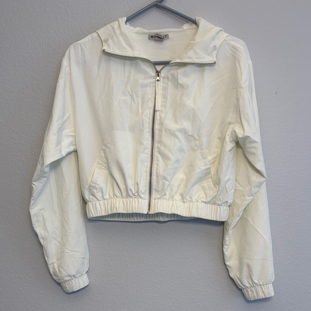 Forever 21 Cream Bomber Jacket